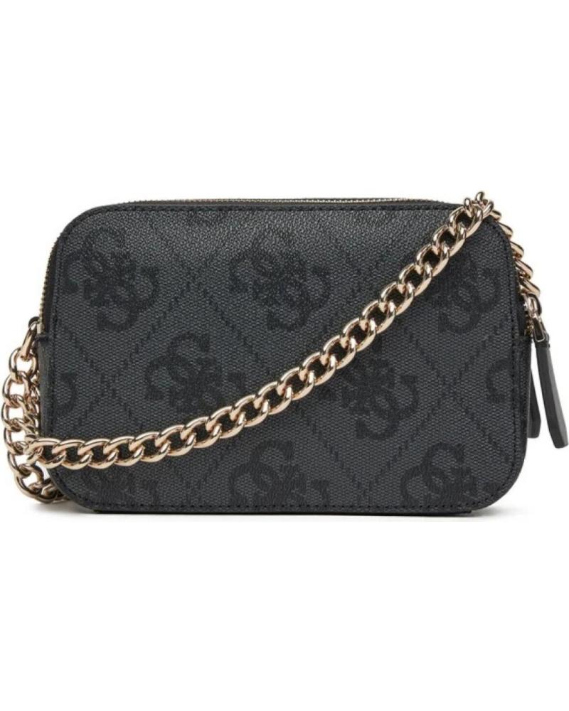 SAC BANDOULIÈRE GUESS HWOS96 72140 GRIS AVEC MONOGRAMME ET CHAÎNE DORÉE CLO