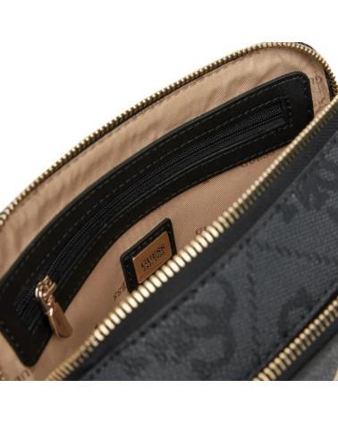 SAC BANDOULIÈRE GUESS HWOS96 72140 GRIS AVEC MONOGRAMME ET CHAÎNE DORÉE CLO