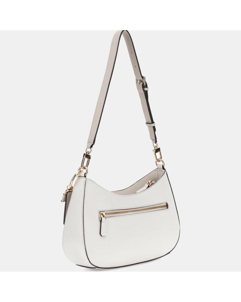 SAC À ÉPAULE GUESS NOELLE II TOP ZIP BEIGE OWT OWT