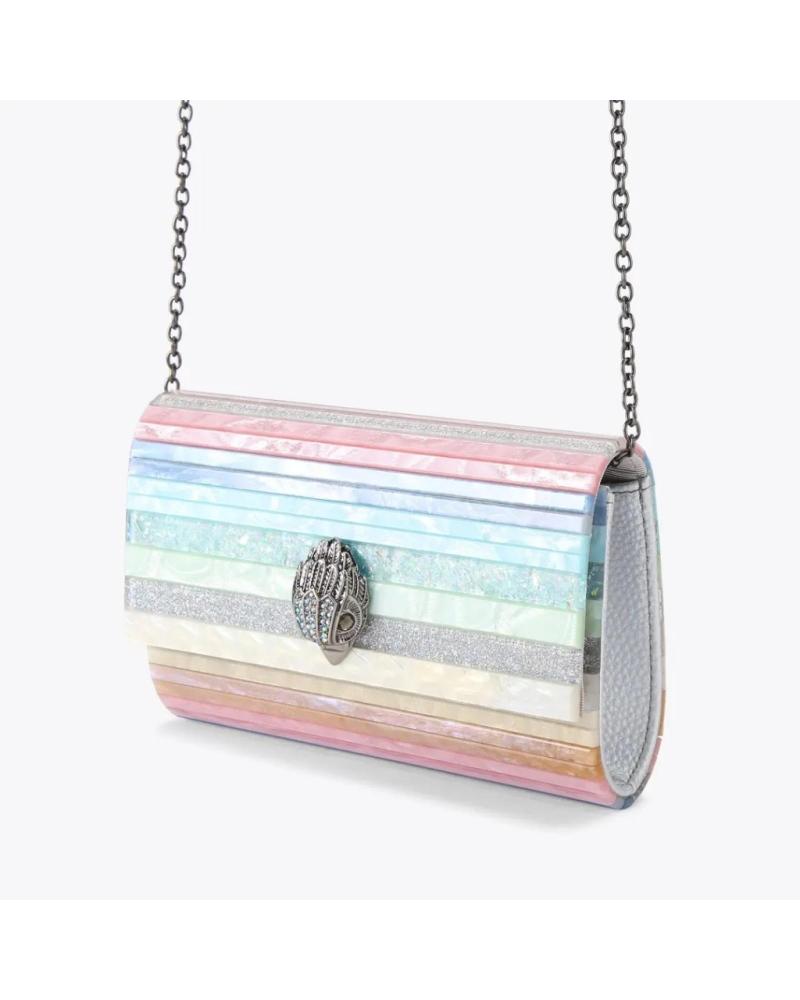 POCHETTE KURT GEIGER LONDON PARTY EAGLE BLEU BLUE