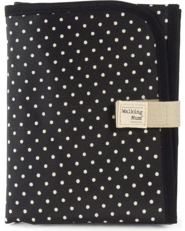FASCIATOIO PORTATILE WALKING MUM NERO A POIS BIANCHI NEGRO
