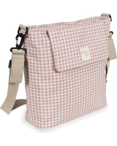 BOLSO CAMBIADOR WALKING MUM DE PASEO ROSA CON ESTAMPADO CUADROS ROSA