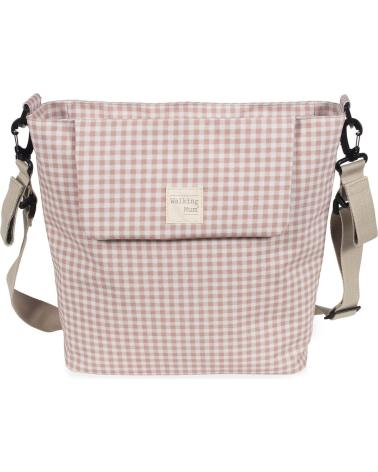 BOLSO CAMBIADOR WALKING MUM DE PASEO ROSA CON ESTAMPADO CUADROS ROSA