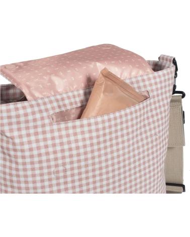 BOLSO CAMBIADOR WALKING MUM DE PASEO ROSA CON ESTAMPADO CUADROS ROSA