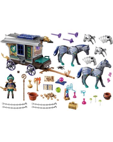 PLAYMOBIL SET CARROZZA CON CAVALLI E PERSONAGGI MULTICOLOR