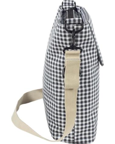 WALKING MUM BORSA FASCIATOIO A TRACOLLA QUADRI VICHY NERA NEGRO