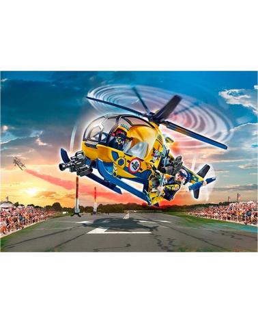 PLAYMOBIL STUNTSHOW ELICOTTERO ACROBATICO CON PERSONAGGI E ACCESSORI MULTICOLOR