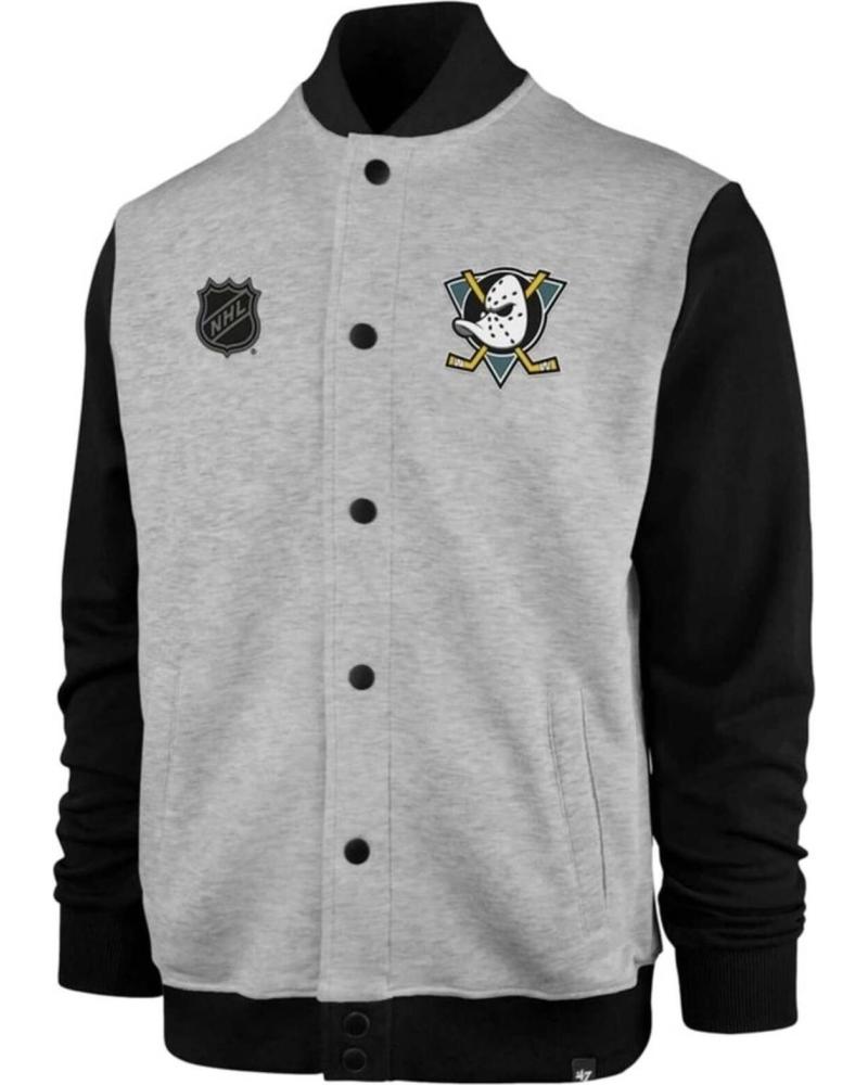 GIACCA BOMBER PETUSCO ANAHEIM DUCKS GRIGIA E NERA NEGRO