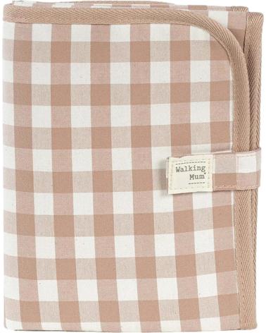WALKING MUM FASCIATOIO PORTATILE PER NEONATI QUADRI VICHY BEIGE ROSA