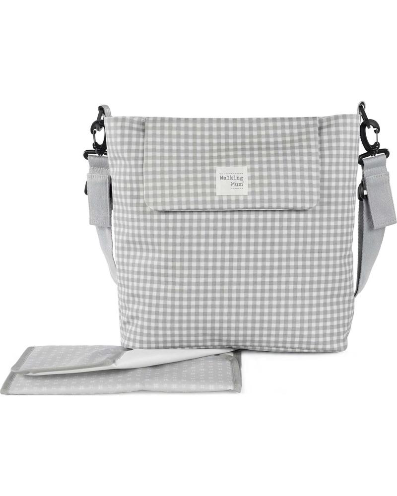WICKELTASCHE UMHÄNGETASCHE WALKING MUM VICHY-KARO GRAU GRIS