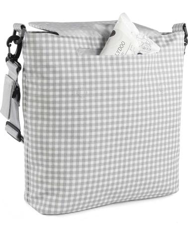 WICKELTASCHE UMHÄNGETASCHE WALKING MUM VICHY-KARO GRAU GRIS