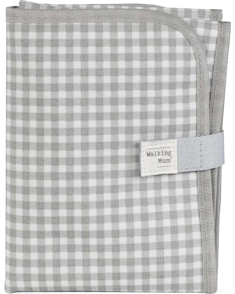 TAPIS À LANGER PORTABLE WALKING MUM CARREAUX VICHY GRIS GRIS