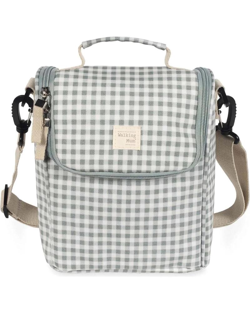 WALKING MUM ISOLIERTE WICKELTASCHE GINGHAM GRÜN FÜR BABYS VERDE