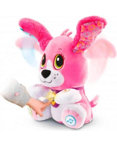PELUCHE INTERACTIVO VTECH MI PERRITO JUGUETÓN ROSA - JUGUETE EDUCATIVO PARA NIÑOS ROSA