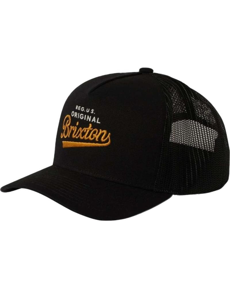 BRIXTON TRUCKER CAP SCHWARZ MIT MESH UND GEDRUCKTEM LOGO NEGRO