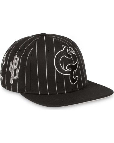 GRIMEY CASQUETTE DE BASEBALL NOIRE RAYÉE AVEC MOTIFS NEGRO