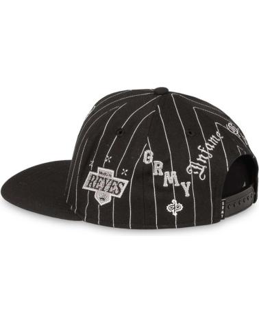 GRIMEY CASQUETTE DE BASEBALL NOIRE RAYÉE AVEC MOTIFS NEGRO