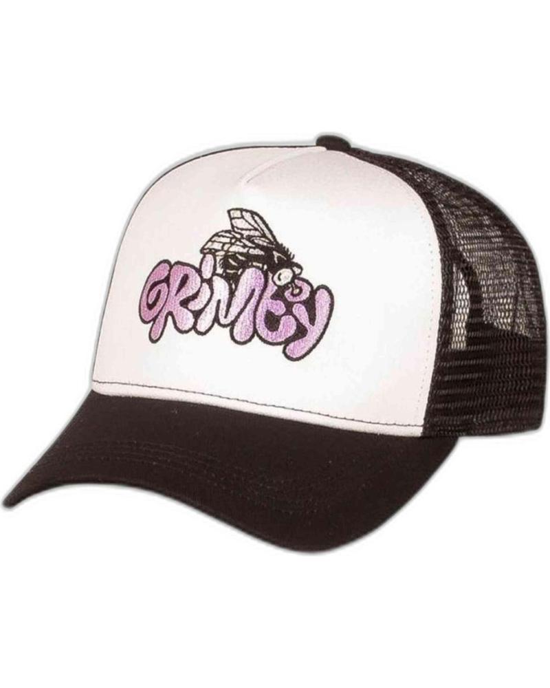 CASQUETTE TRUCKER GRIMEY BLANCHE ET NOIRE AVEC LOGO GRIMEY BLANCO