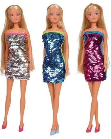 POUPÉES SIMBA STEFFI LOVE AVEC ROBES À PAILLETTES ASSORTIES MULTICOLOR