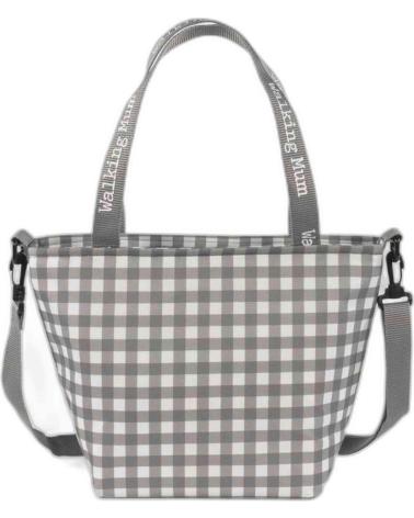 BORSA MATERNITÀ WALKING MUM QUADRI VICHY GRIGIO PER NEONATI GRIS