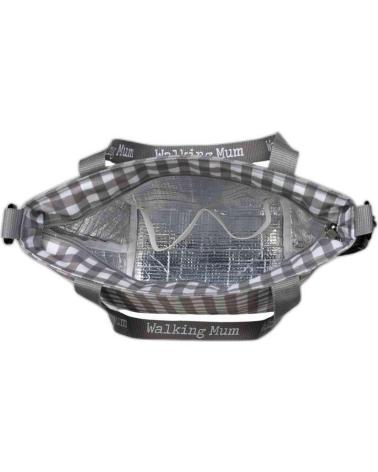 WALKING MUM GINGHAM CHANGING BAG GREY FOR BABY GRIS
