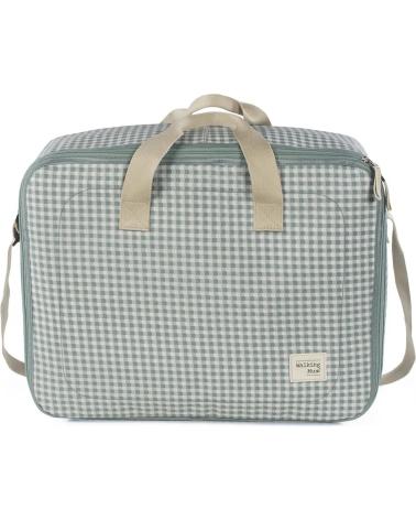 BORSA DA VIAGGIO WALKING MUM VERDE QUADRI VICHY VERDE