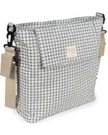 WALKING MUM WICKELTASCHE BABY GRAU KARIERT MIT WICKELUNTERLAGE VERDE