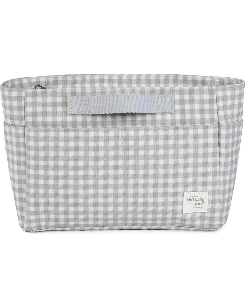 ORGANIZADOR DE PASSEIO PARA BEBÊ WALKING MUM COLEÇÃO CINZA XADREZ GRIS