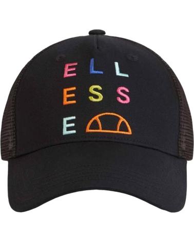 ELLESSE CAPPELLINO TRUCKER NERO CON LOGO MULTICOLORE VIBRANTE NEGRO