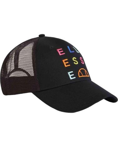 ELLESSE CAPPELLINO TRUCKER NERO CON LOGO MULTICOLORE VIBRANTE NEGRO
