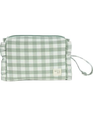 WALKING MUM BEAUTY CASE NEONATO A QUADRI VICHY VERDE MENTA VERDE