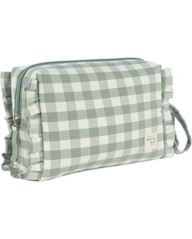 WALKING MUM BEAUTY CASE NEONATO A QUADRI VICHY VERDE MENTA VERDE