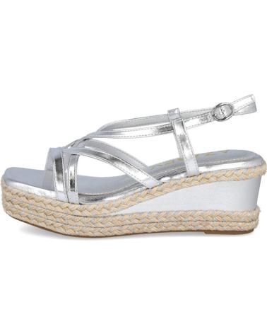 SANDALI CON ZEPPA ESPARTO AZAREY MD494J729 METALLIZZATI GRIGIO GRIS