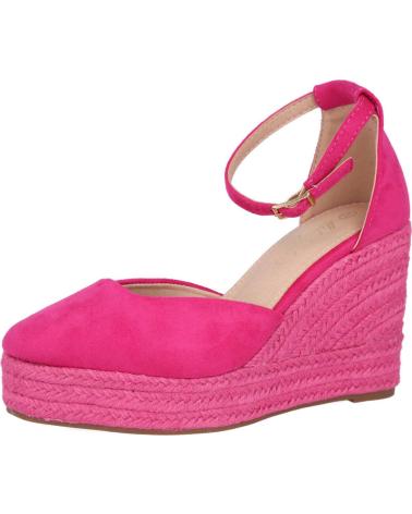 ESPADRILLES COMPENSÉES L&R SHOES 5119 FUCSIA AVEC PLATEFORME EN CORDE FUXIA