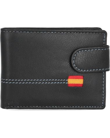 CARTERA L&R SHOES NEGRA CON DETALLES DE CONTRASTE NEGRO