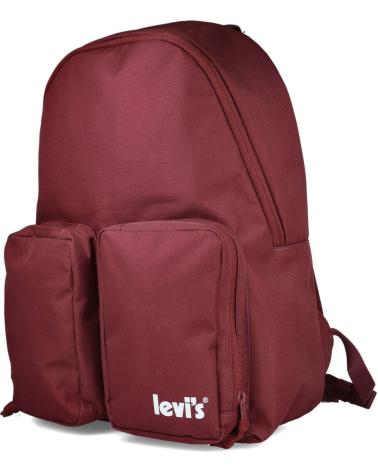 LEVIS CASUAL BACKPACK RED WITH FRONT POCKETS ROJO