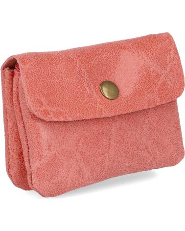 PORTAFOGLIO COMPATTO L&R SHOES ROSA CON CHIUSURA A BOTTONE ROSA