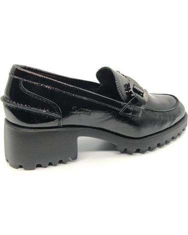 MOCASSINS EN CUIR VERNI NOIRS 24 HORAS MODÈLE 26230 NEGRO