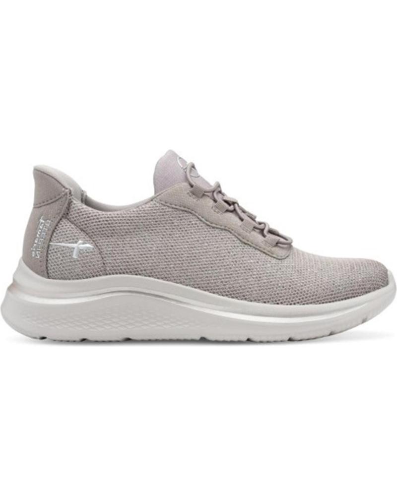 BASKETS TAMARIS STEP-IN 83726 EN TISSU COULEUR TAUPE TAUPE