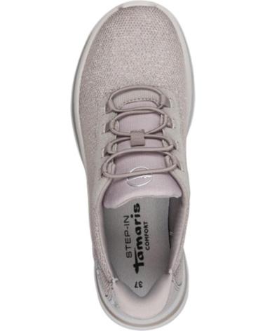 BASKETS TAMARIS STEP-IN 83726 EN TISSU COULEUR TAUPE TAUPE