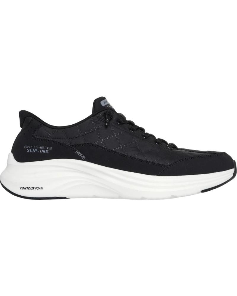 SKECHERS SLIP-INS CONTOUR FOAM COZY - SCARPE NERE NEGRO