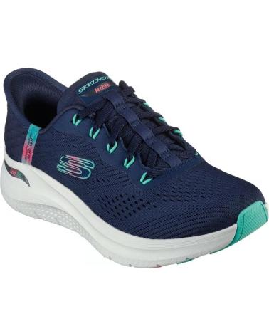 SKECHERS SLIP-INS ARCH FIT 2.0 GLOW EASY CHIC - SCARPE BLU AZUL