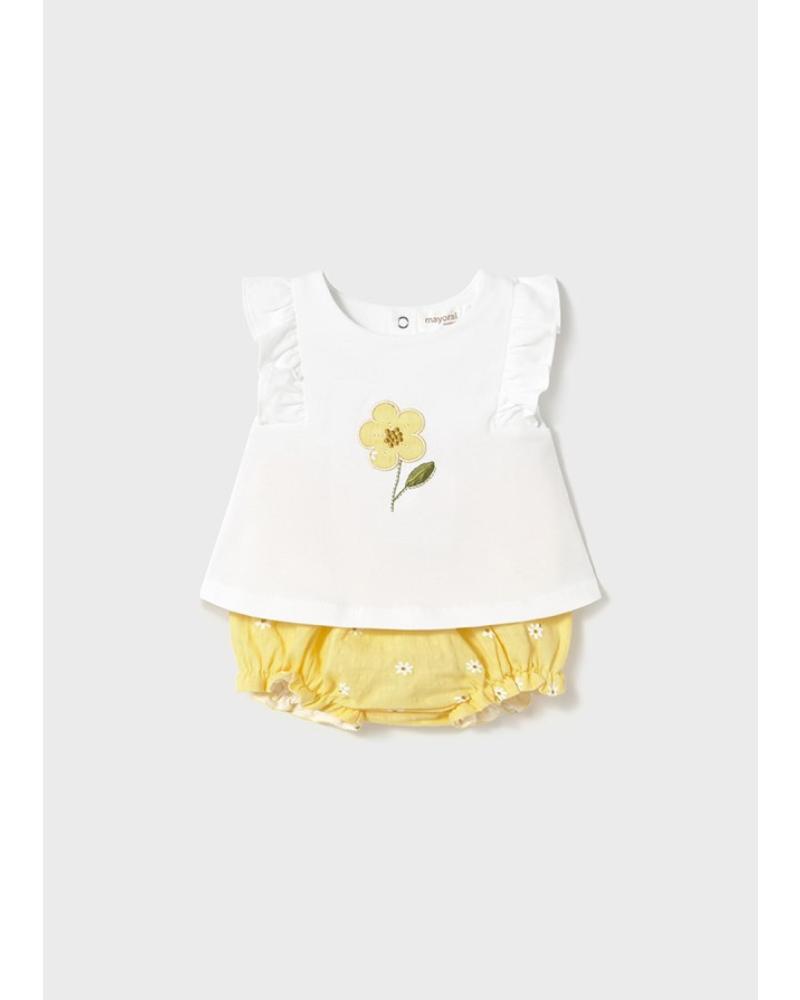MAYORAL SUNNY SHORT SET YELLOW REF. 1-255-070 AMARILLO