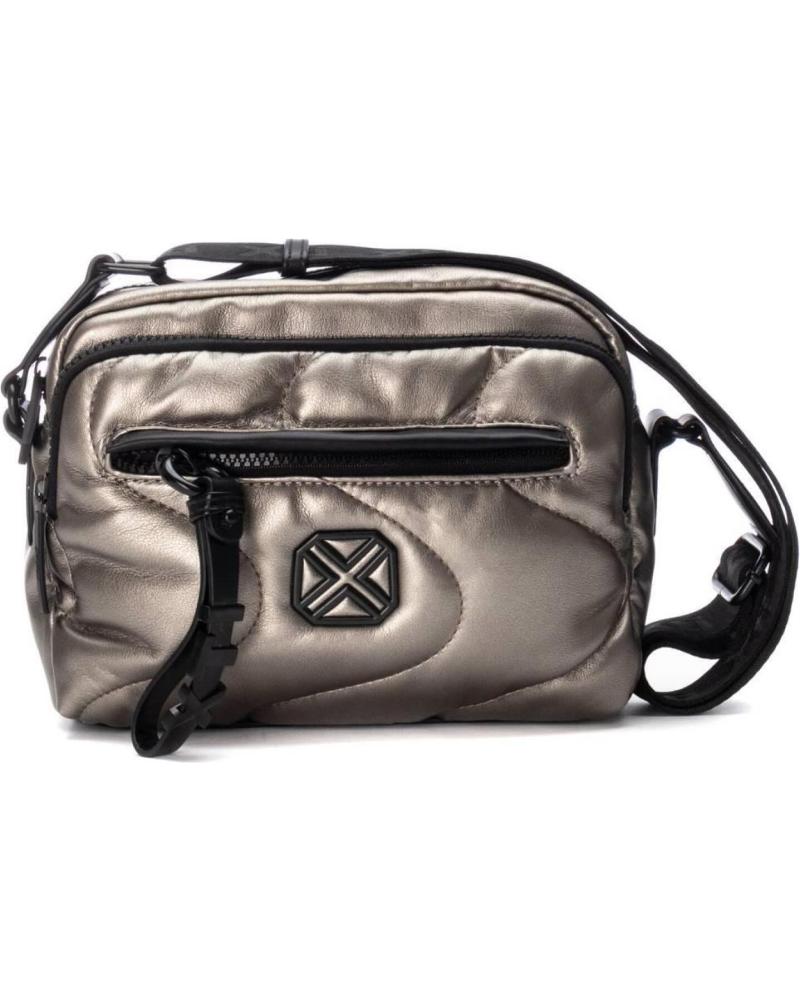 BOLSA A TIRACOLO XTI MODELO 184489 COM ACABAMENTO CHUMBO METALIZADO METáLICO