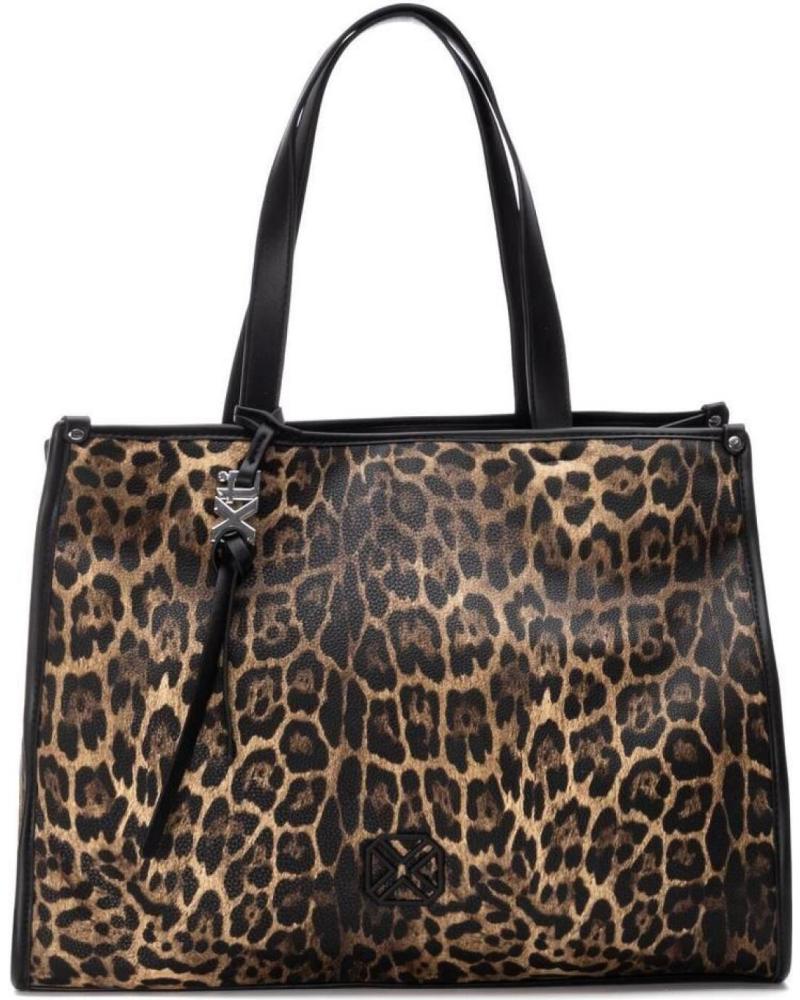 MALA TOTE XTI 184485 ESTAMPADO LEOPARDO MARROM MARRóN