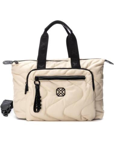 XTI 184487 QUILTED BEIGE WITH BLACK HANDLES BEIGE