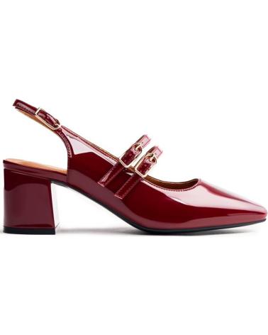 GIOSEPPO SODUS 73272 - ZAPATOS MARY JANE DE TACÓN BURDEOS EFECTO CHAROL VARIOS COLORES