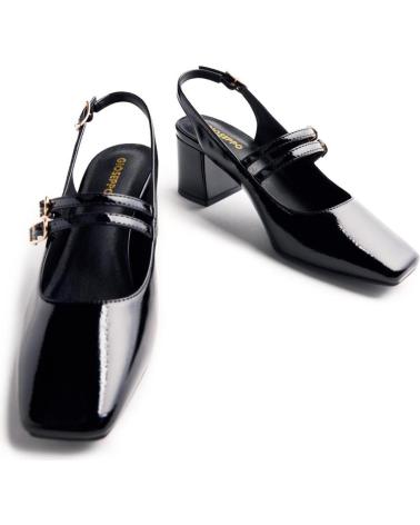 GIOSEPPO SODUS 73272 - ZAPATOS MARY JANE DE TACÓN NEGROS EFECTO CHAROL NEGRO