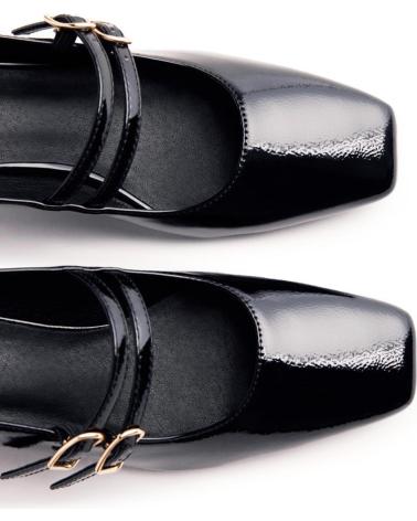 GIOSEPPO SODUS 73272 - ZAPATOS MARY JANE DE TACÓN NEGROS EFECTO CHAROL NEGRO
