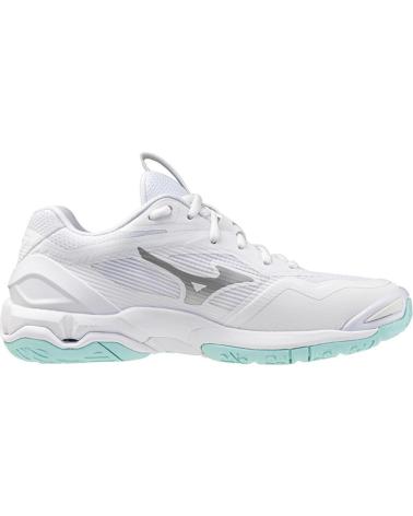 CHAUSSURES MIZUNO WAVE STEALTH 6 BLANCHES POUR HANDBALL, VOLLEY-BALL ET BADMINTON BLANCO